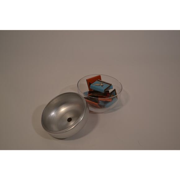 Apple rare Vintage Kensington Cortland Jam Jar Lurelle Guild Glass Brass c1938 - Picture 9 of 10